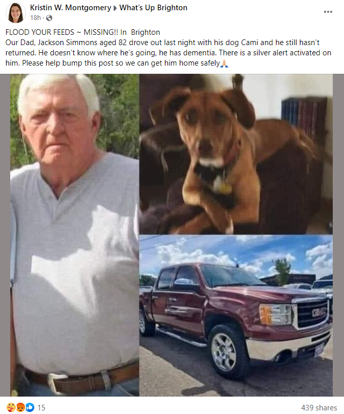Fact Check 'Jackson Simmons' And His Dog 'Cami' Are NOT Missing It